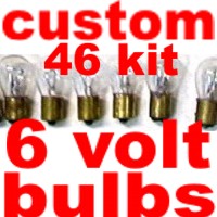 46 bulbs &  fuses, 6 volt custom kit  Packard 1938-1954